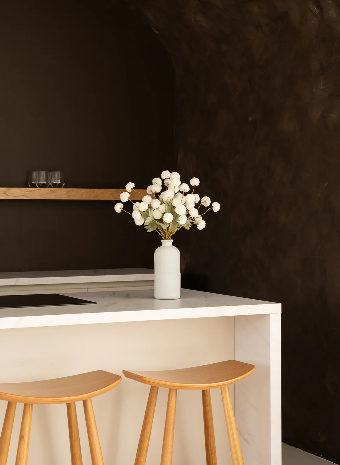 Mia Glass Vase - Frosted White