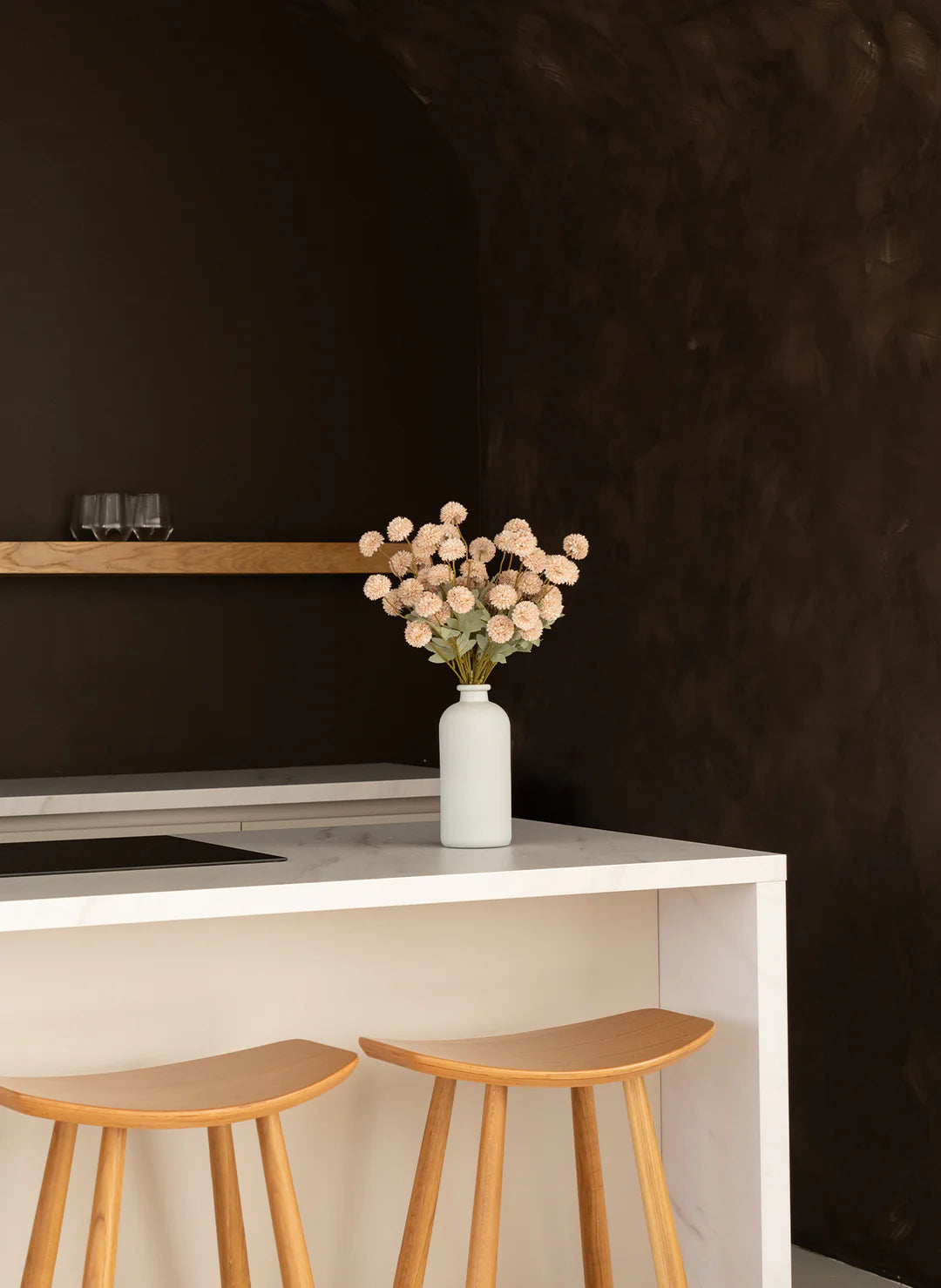 Mia Glass Vase - Frosted White