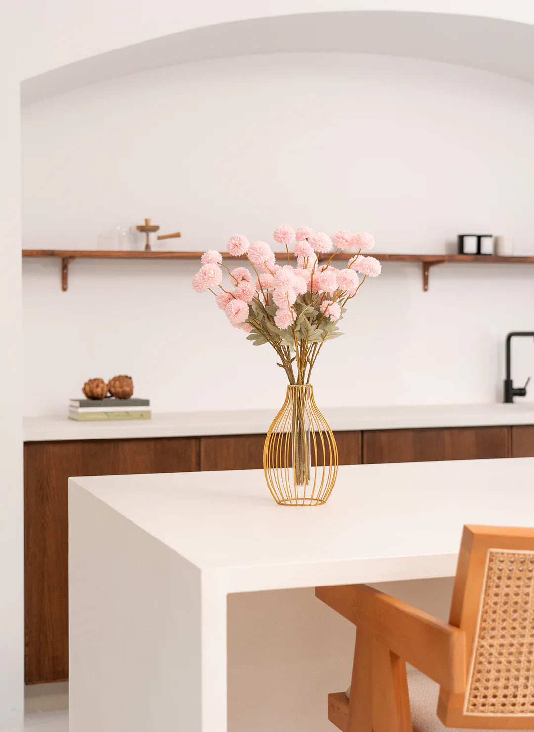 Faux Kiku Flower Bunch