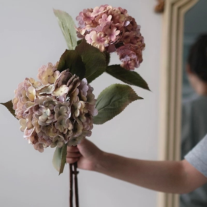 Exclusive Faux Hydrangea Stem - Vintage Lavender