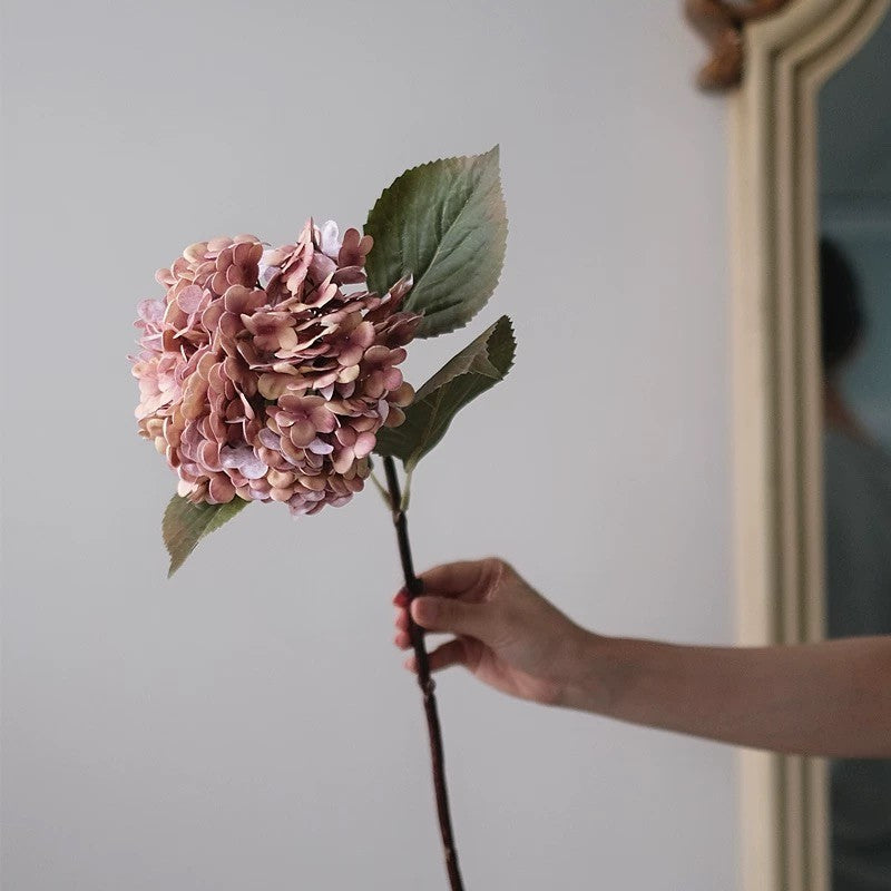 Exclusive Faux Hydrangea Stem - Vintage Lavender