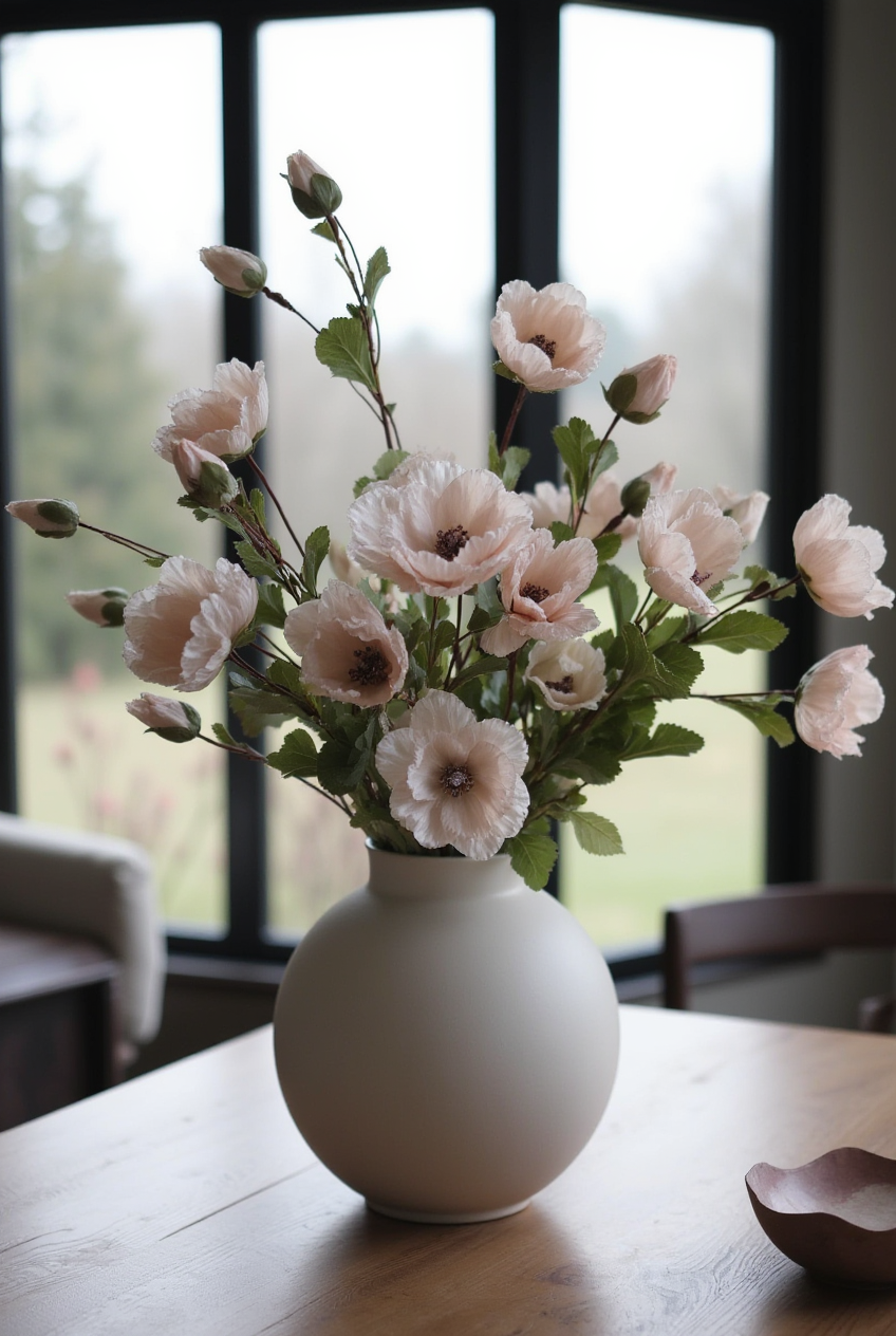 Faux Poppy Stem - Dark Obscura 70 cm