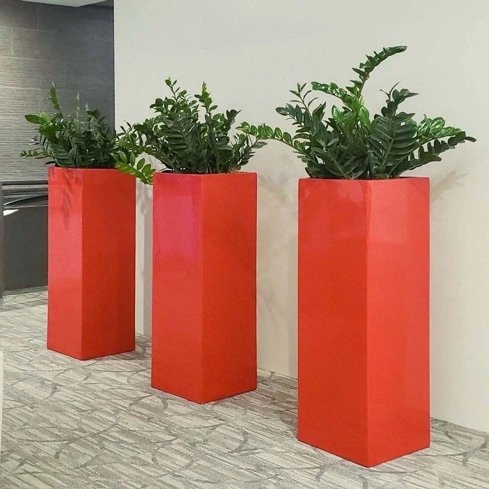 Jay Scotts Fiberglass Cubes & Columns Planter Collection - (7" - 60" Tall)